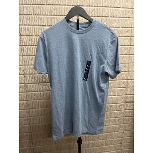 Classic Crew Mens Heather Blue Short Sleeve T-Shirt Size Medium New